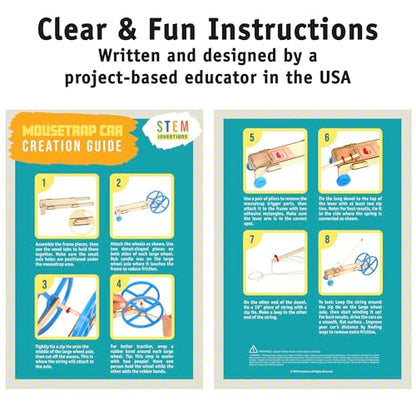 Mousetrap Car Kit, 10-Pack - Mouse Trap Physics STEM Kits, Classroom - size: 10 Pack