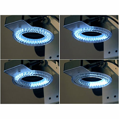 AmScope LED-72AM 72 LED Compact Four-Zone Microscope Ring Light