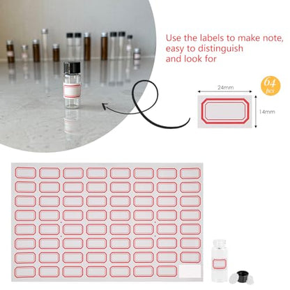 12PCS 4ml Clear Glass Small Vials with Screw Caps & Plastic Stoppers - size: 4ml