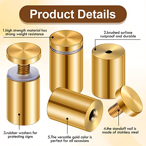 8 Sets Standoff Screws for Acrylic, Stainless Steel, 0.75 x 1.57 Inch - size: 0.75 x 1.57 Inch