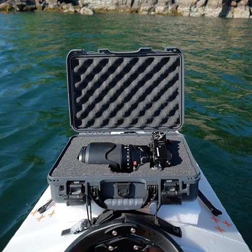 NANUK 910 Hard Case with Customizable Cubed Foam, IP67 Waterproof, Dustproof and Impact Resistant, 14.3” x 11.1” x 4.7”, Rugged Construction for Ultimate Protection, Made in Canada – Blue - color: Blue, style: Cubed Foam