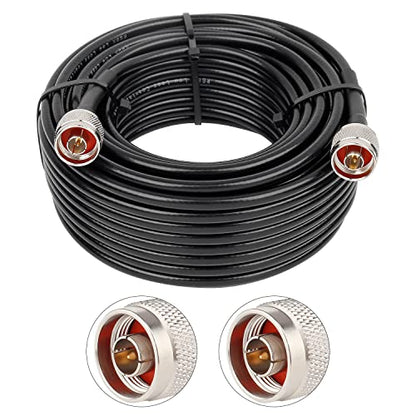 50ft KMR240 Coax Extension Cable N Male to N Male Connector Low Loss Coaxial Cables for 3G/4G/5G/LTE/GPS/WiFi/RF/Ham/Radio to Antenna or Phone Signal Booster Use 50 Ohm(Not for TV) - size: 50 FT