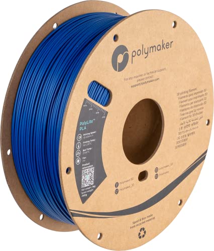 Polymaker PLA Filament 1.75mm Blue 1KG Spool, Neatly Wound - color: 123 - 1.75mm Blue (Hex Code: #013178), size: 1.75 Millimeters