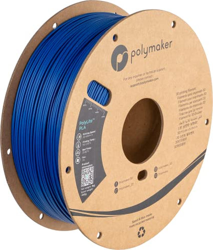 Polymaker PLA Filament 1.75mm Blue 1KG Spool, Neatly Wound - color: 123 - 1.75mm Blue (Hex Code: #013178), size: 1.75 Millimeters
