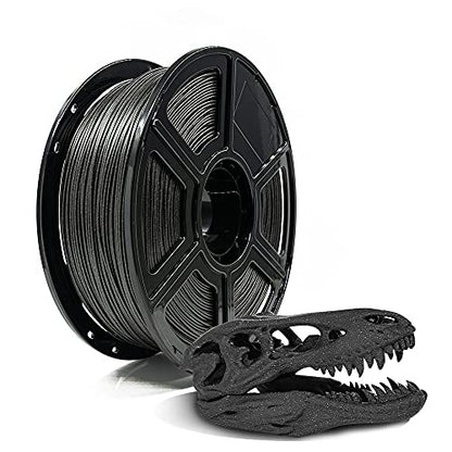 FLASHFORGE PLA Filament 1.75mm Galaxy Matte Black, 3D Printer Filament with Silver Glitter 1kg (2.2lbs) Spool, Dimensional Accuracy +/- 0.02mm, Shimmering 3D Printing Filament for Unique Finish - color: Galaxy Matte Black