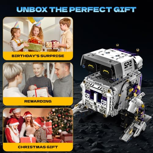 HPROMOT STEM Robot Building Kit for Kids & Teens | Ages 8-16 |1140 PCS | APP & Remote Control | Advanced Coding &Engineering | Rechargeable | STEM Gift for Boys Girls Ages 8-16 - color: T1119