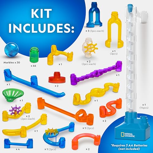 National Geographic Motorized Marble Run 150-Piece Building Set for Kids - style: 150-Piece Marble Run
