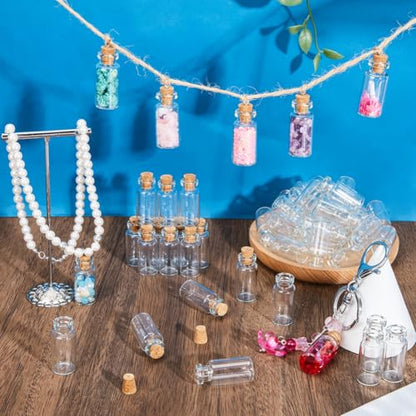 PH PandaHall 200pcs 4ml Clear Glass Jars with Cork Stoppers Mini Glass Bottles Small Transparent Vials Tiny Jars for DIY Crafts Essential Oils Perfume Wedding Favors Party Decorations Gift Making - size: 4ml