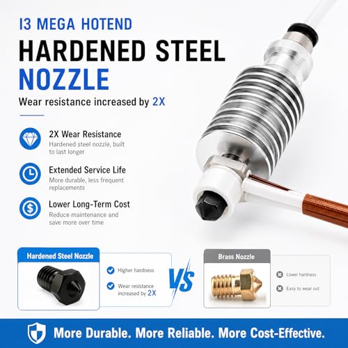 5Aplusreprap Assembled I3 Mega V5 Upgrade Hotend with Ceramic Heatblock Kit - size: set C