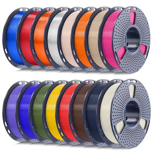 SUNLU PLA+ Filament 1.75mm, 16 Pack 250g Spools, Upgraded Formula - color: Pla Bundle-250gx16-2230104