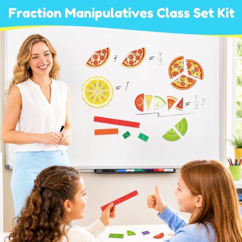 Larger 11.5" Magnetic Fraction Playbook - Montessori Math Manipulatives