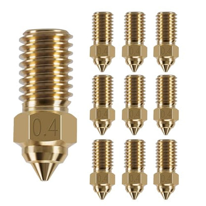 10 PCS 0.4MM Neptune 4/Neptune 4 Pro Brass Nozzle Kit - size: 10 PCS