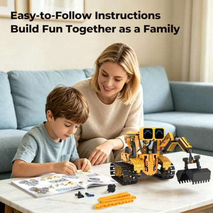 Remote Control Robot Building Kit STEM Gift for Boys Ages 8-14