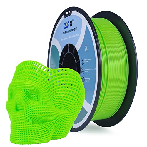 ZIRO Fluorescence PLA Filament, NOT Glow in The Dark, 1.75mm 1kg Fluo Green - color: Fluo-green