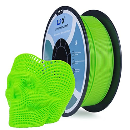 ZIRO Fluorescence PLA Filament, NOT Glow in The Dark, 1.75mm 1kg Fluo Green - color: Fluo-green
