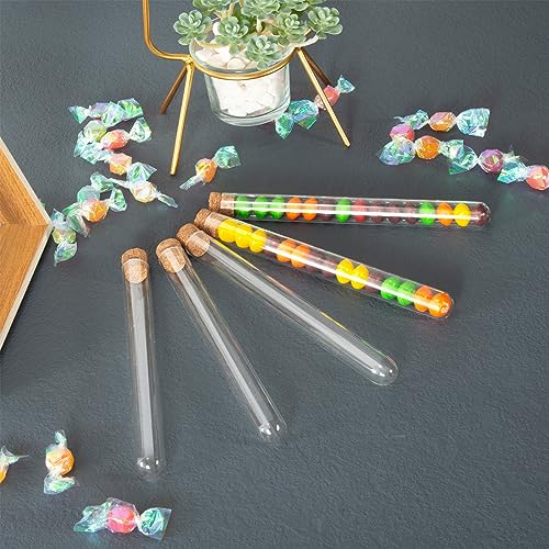 30pcs 35ml Glass Test Tubes 20 x 150mm with Cork Stoppers and Brush for Scientific Experiments and Plant Propagation Test Tubes - size: 20X150mm/35ml 30pcs