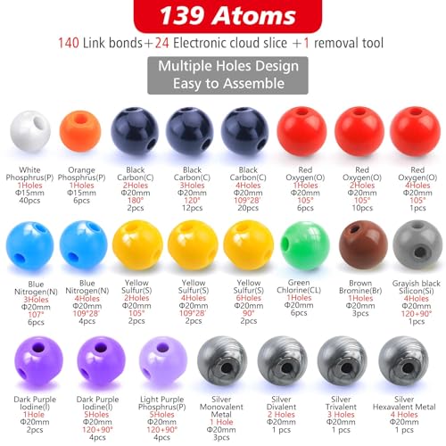 Chemistry Molecular Model Kit (304 Pcs) for Student and Teacher - color: 304pcs Kit