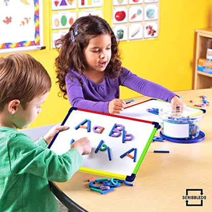 ScribbleDo 10 Pack Magnetic Dry Erase Board for Kids Whiteboard 9”x12” Includes White Board for Writing Learning & Drawing Art Educational Kids Toy