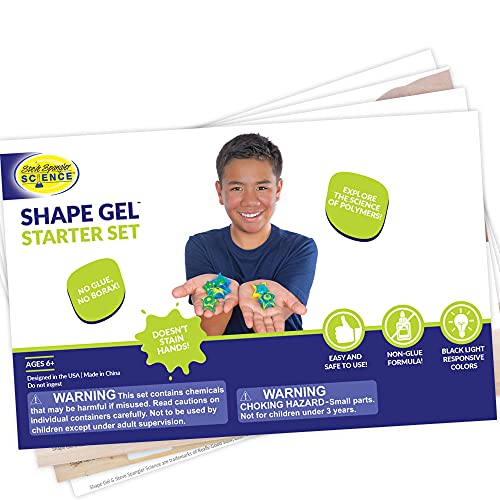 Steve Spangler Science Shape Gel Starter Kit – Hands-On Science Kit for Kids to Learn About Polymers, DIY Slime Kit for Classroom and Home Learning – STEM Activity for Ages 6+ - style: Starter Kit