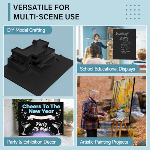 4 Pack Foam Board 30"x40", 0.23 Inch Thickness Poster Board, Black - color: Black, size: 30X40