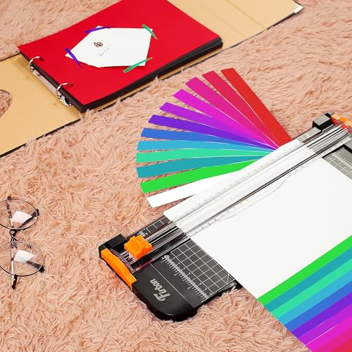 Firbon A4 Paper Cutter, 12 Inch Paper Trimmer with Extened Ruler, Black - color: 1-black