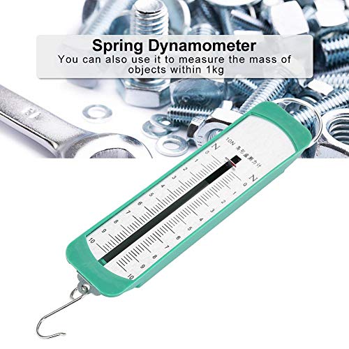 Newton Force Meter Spring Scale - Maximum Capacity 10N, 1 kg, Dual Scale Labeled. Dynamometer Bar Physics Mechanical Experiment Instrument
