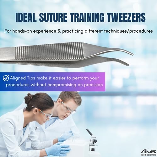 ADSON Forceps Tissue 1X2 Teeth ADSON Brown Forceps ADSON Dressing Forceps 4.75" Comes with Wide Handle Ridged Grip, Stainless Steel (Adson Dressing - CRV) - color: Adson Dressing - Crv