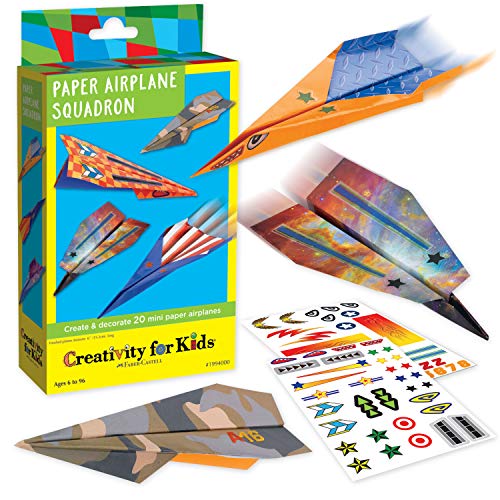 Creativity for Kids Paper Airplane Kit, Make 20 Airplanes - style: Mini Kit- 20 Airplanes