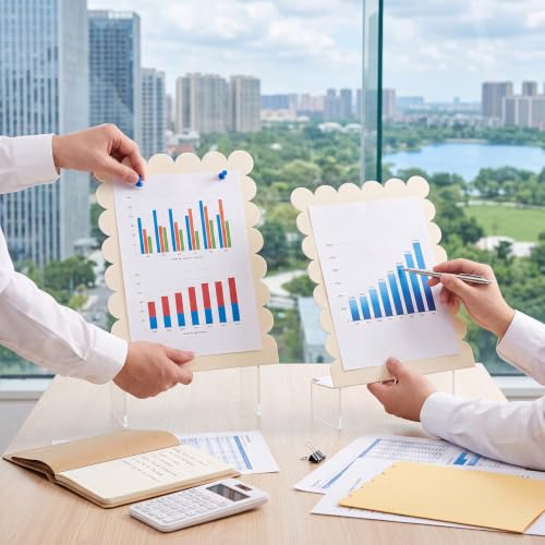 Gueevin 2 Pcs Magnet Board Magnetic Display Stand for Table, White, Medium - color: White, size: Medium