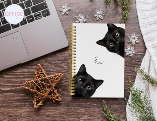Cat Notebook Journal,Cute Cat Gifts for Women Girls - color: Cat, style: White