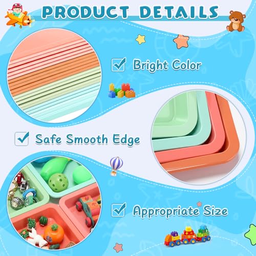 20 Pcs Small Plastic Art Sand Tray, Orange, Green - color: Orange, Green