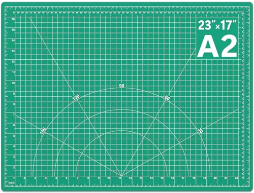 DIYSELF 23in×17in Cutting Mat, A2 Self Healing Craft Mat for Sewing - color: Green, size: 23"L x 17"W