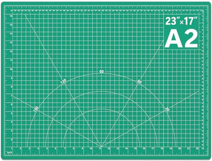 DIYSELF 23in×17in Cutting Mat, A2 Self Healing Craft Mat for Sewing - color: Green, size: 23"L x 17"W