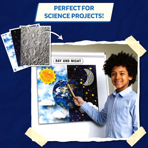 Skillmatics Space Construction Paper for Kids – STEM DIY Craft Activity - color: Outer Space, size: 60 Sheets