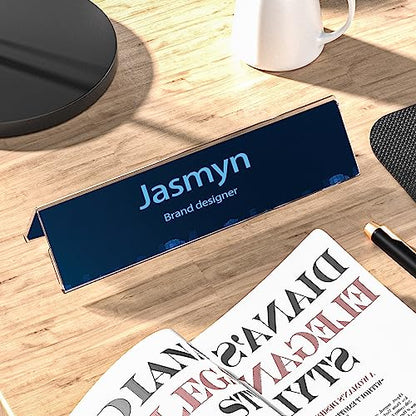 acrylic name plate for desk clear table tents widely used table display for office metting school classroom 24 Pieces