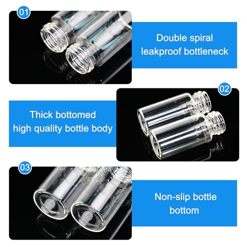 10ml Clear Glass Vials with Screw Caps 10PCS - style: 10ml-10pcs