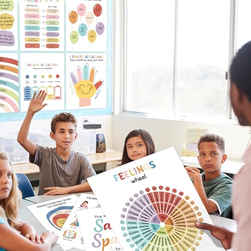 12Pcs Mental Health Posters For Classroom School Counselor Office Decor