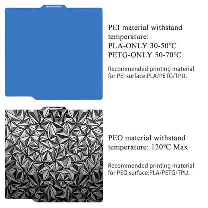 3PK P2S Build Plate for P2S/X2D/P1S/A1/P1P/X1C Dual-Sided Cold Cool Sheet - color: Cold