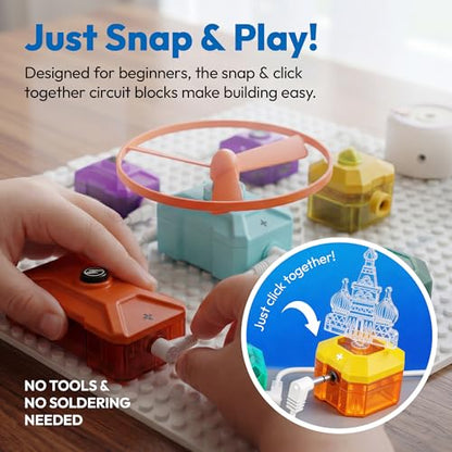 Contixo ST36 Science Circuit Kit – STEM Electronics Building Blocks for Kids, Hands-On DIY Circuits, Beginner-Friendly Science Toy for Ages 6+