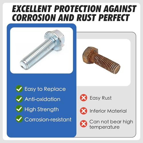 6‑Pack Engine to Transmission Bell Housing Bolts Kit for GM SBC & BBC to TH350,TH400,700R4,200R4 Transmissions,3/8‑16 x 1‑1/2″ Grade 8.8 Flanged Hex Engine‑to‑Trans Fasteners