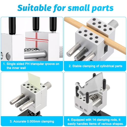 Mini Vise Table Top Clamp, 2in1 Mini Portable Table Vise for Gundam Model Building/Hobby Jewelers/DIY Projects 360° Rotatable with 0-1.37” Clamping Range Precision Clamp Fixing Tools DIY accessories - size: 0-1.37"