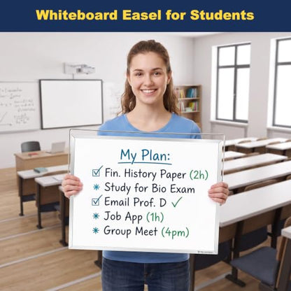 TSJ OFFICE Small White Board - 18 X 14 Inches Silver Framed Dry Erase Board - color: Silver, size: 18"W x 14"H