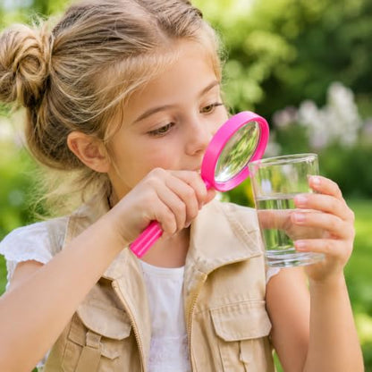 8PCS 3X Kids Magnifying Glass Small Mini Handheld Magnifier