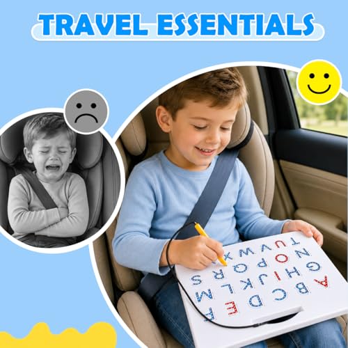 Double Sided Magnetic Letter Board: 2 in 1 Alphabet Magnets Tracing Board