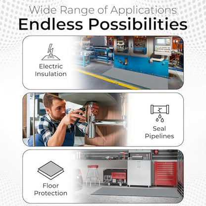 Exactly Rubber - Commercial Grade Silicone Sheet, 60A Durometer Silicone Mat, -80 to 450°F Temperature Resistant Rubber Mat, Rubber Sheet with 350% Elongation, Made in the USA, 1/16 x 9” x 24”, Grey - color: Grey, size: 1/16 x 9 x 24