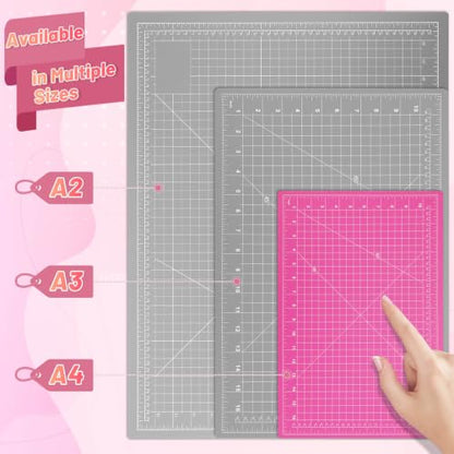 anezus Self Healing Cutting Mat for Rotary Cutting, 12" x 9", Pink - color: Pink, size: 12"L x 9"W