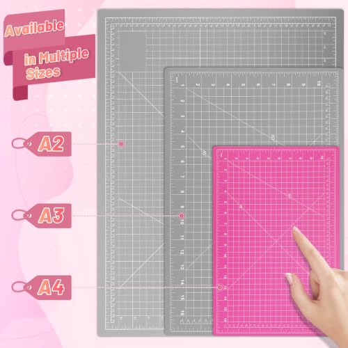 anezus Self Healing Cutting Mat for Rotary Cutting, 12" x 9", Pink - color: Pink, size: 12"L x 9"W