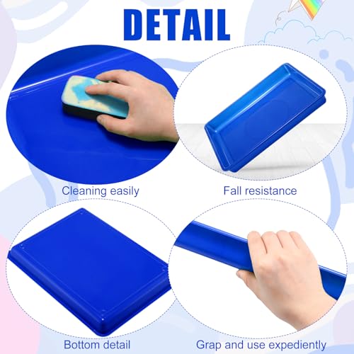 Hoteam 10 Pack Flat Bins Paper Trays,Blue,16.14 X 11.81 X 1.38 Inch - color: Blue, size: 16.14 x 11.81 x 1.38 Inch