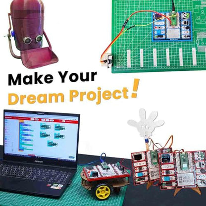 PicoBricks Raspberry Pi Pico W Starter Kit - 26 Pieces DIY Project Kit with 3 Learning Book and 25 Project Videos - size: Zero to Hero Kit