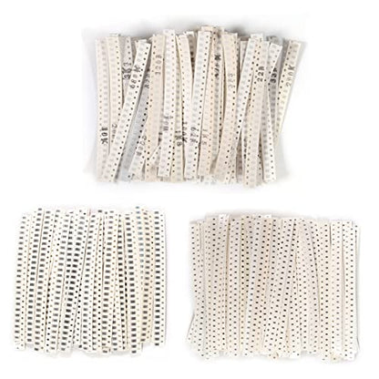 DIANN 4500pcs 1206 0805 0603 SMD Chip Resistor Assortment Kit 0-10M Ω ohm 60 Values (Each Value 25pcs) ±1% Tolerance Thick Film 0-10MR SMT Chip Resistors